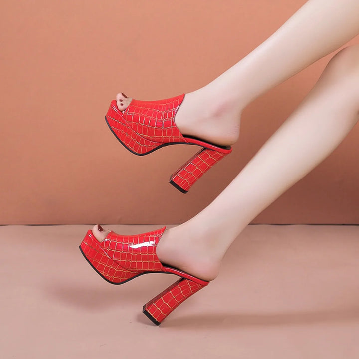 Palermo Croc Heels
