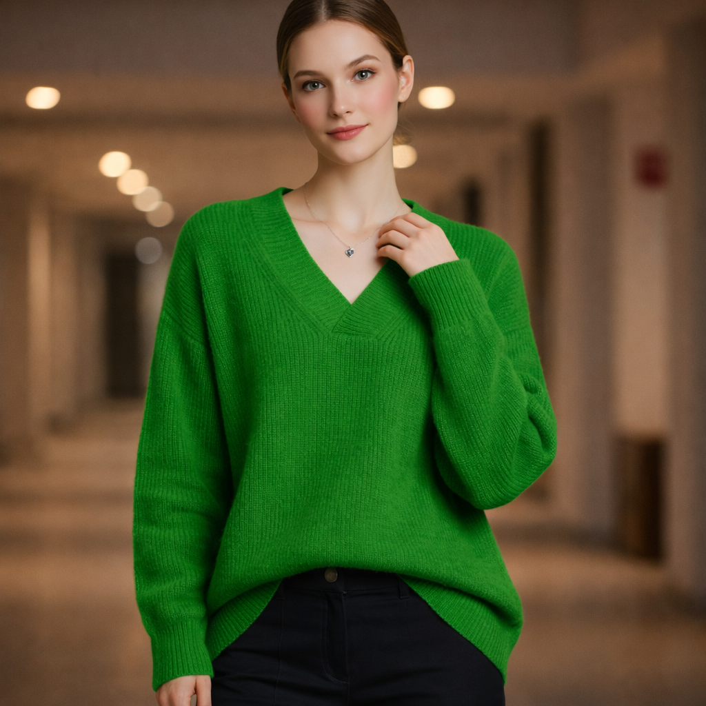 Luma V-Neck Knit Sweater