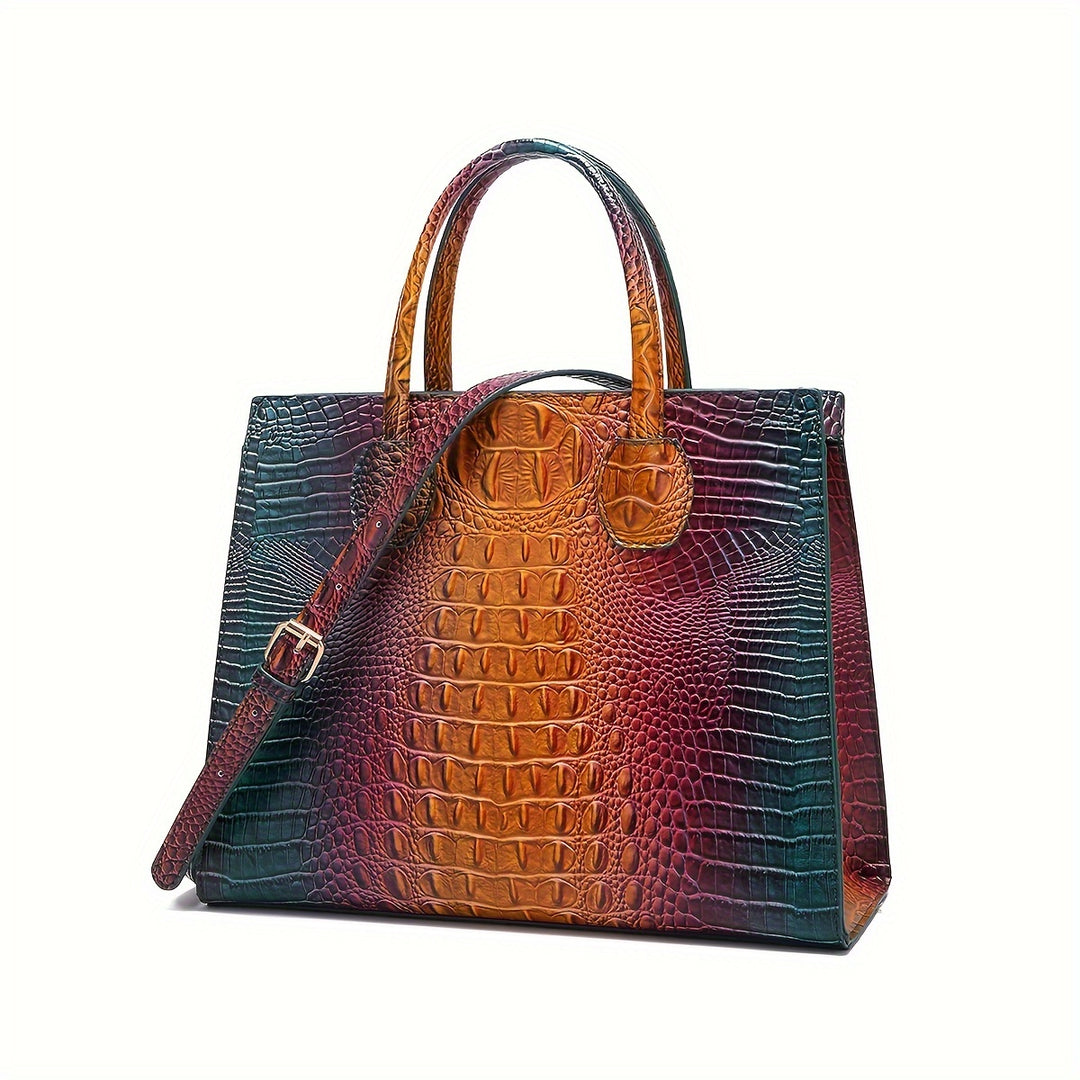 Cavalli Croc Bag Set