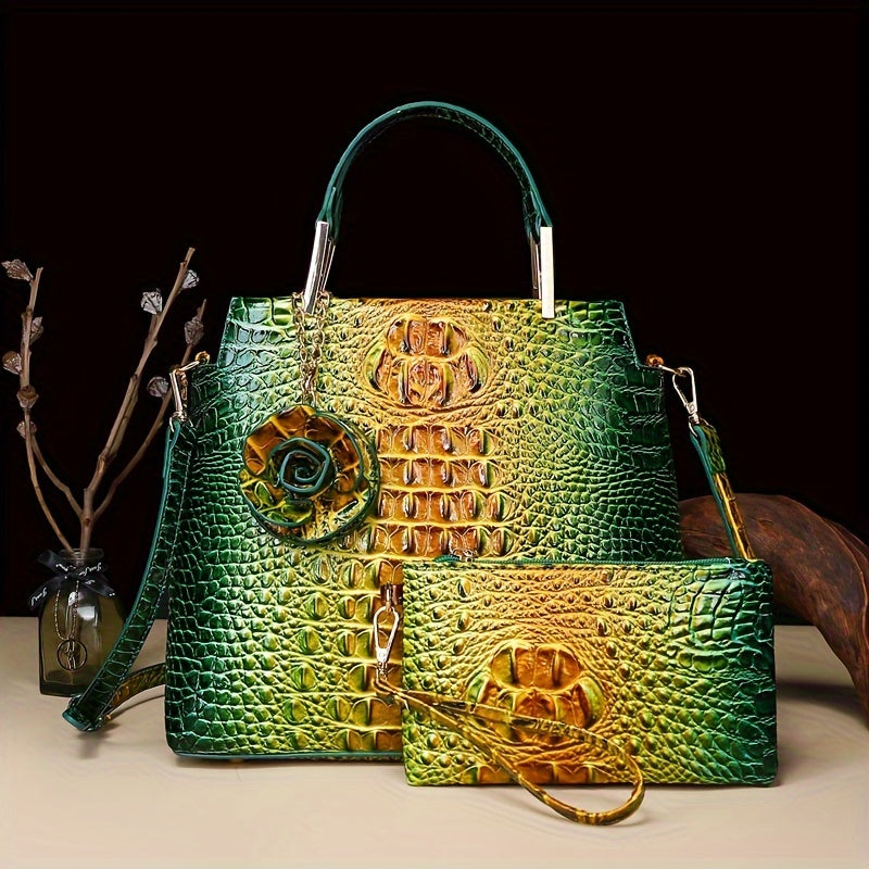 Aurora Croc Bag Set