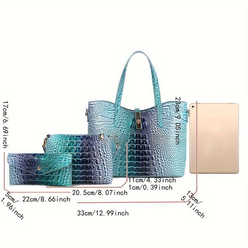 Cassiani Croc Bag Set