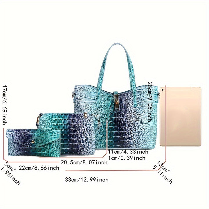 Cassiani Croc Bag Set