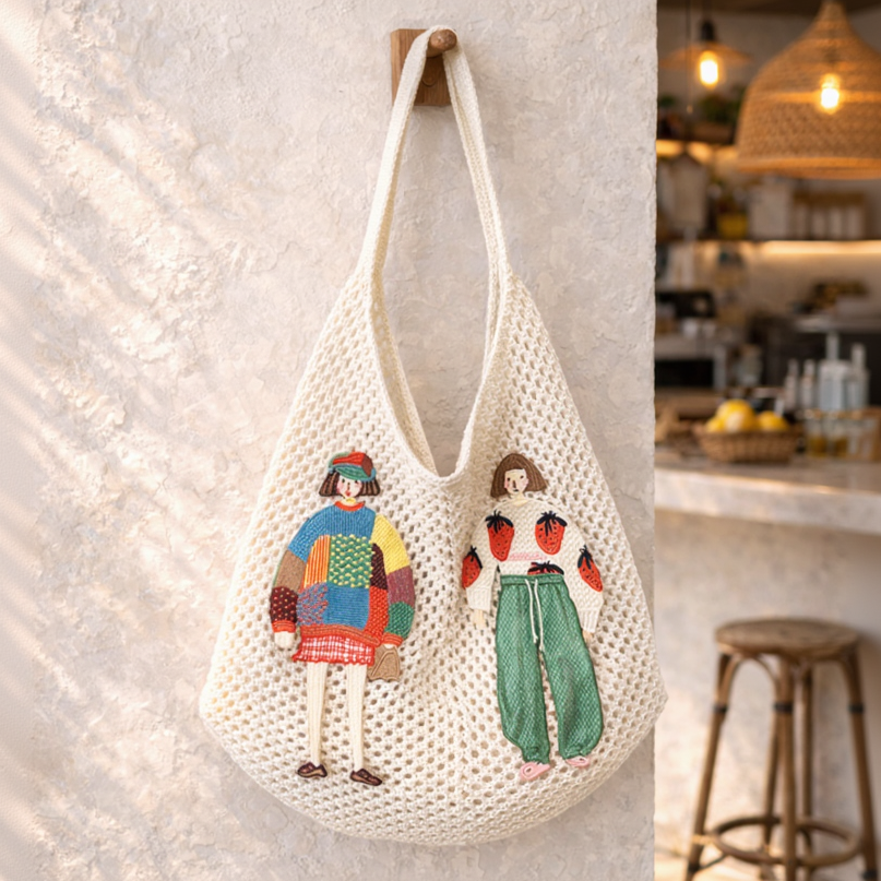 Angelina Artisan Knit Tote