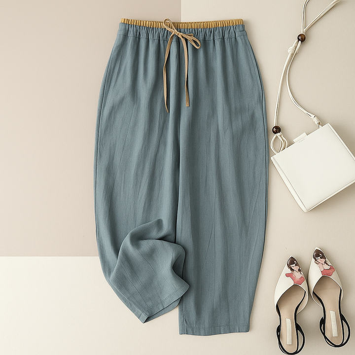 Mireya Drawstring Linen Pants
