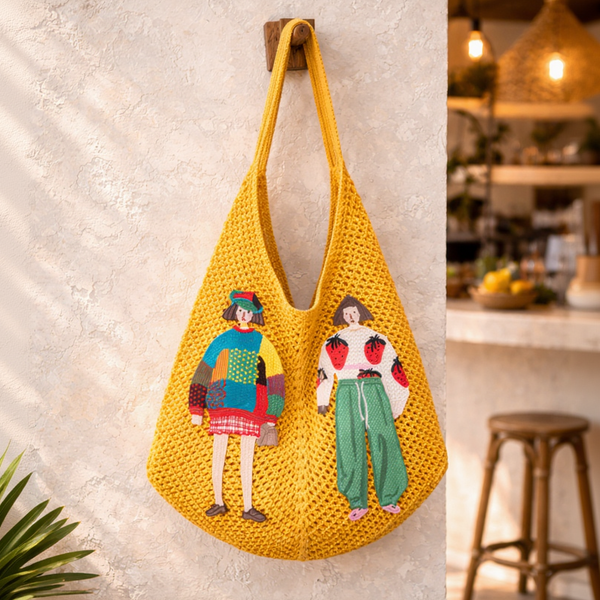 Angelina Artisan Knit Tote