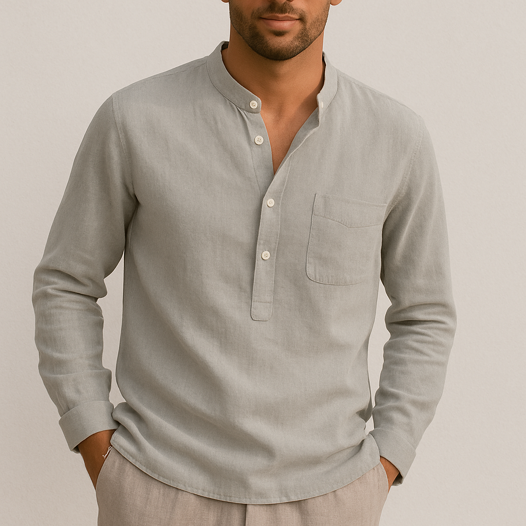 Hiro Mandarin Linen Shirt