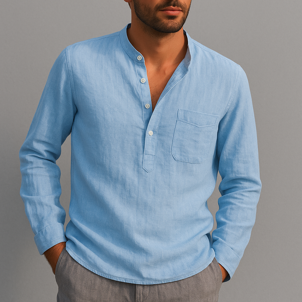Hiro Mandarin Linen Shirt