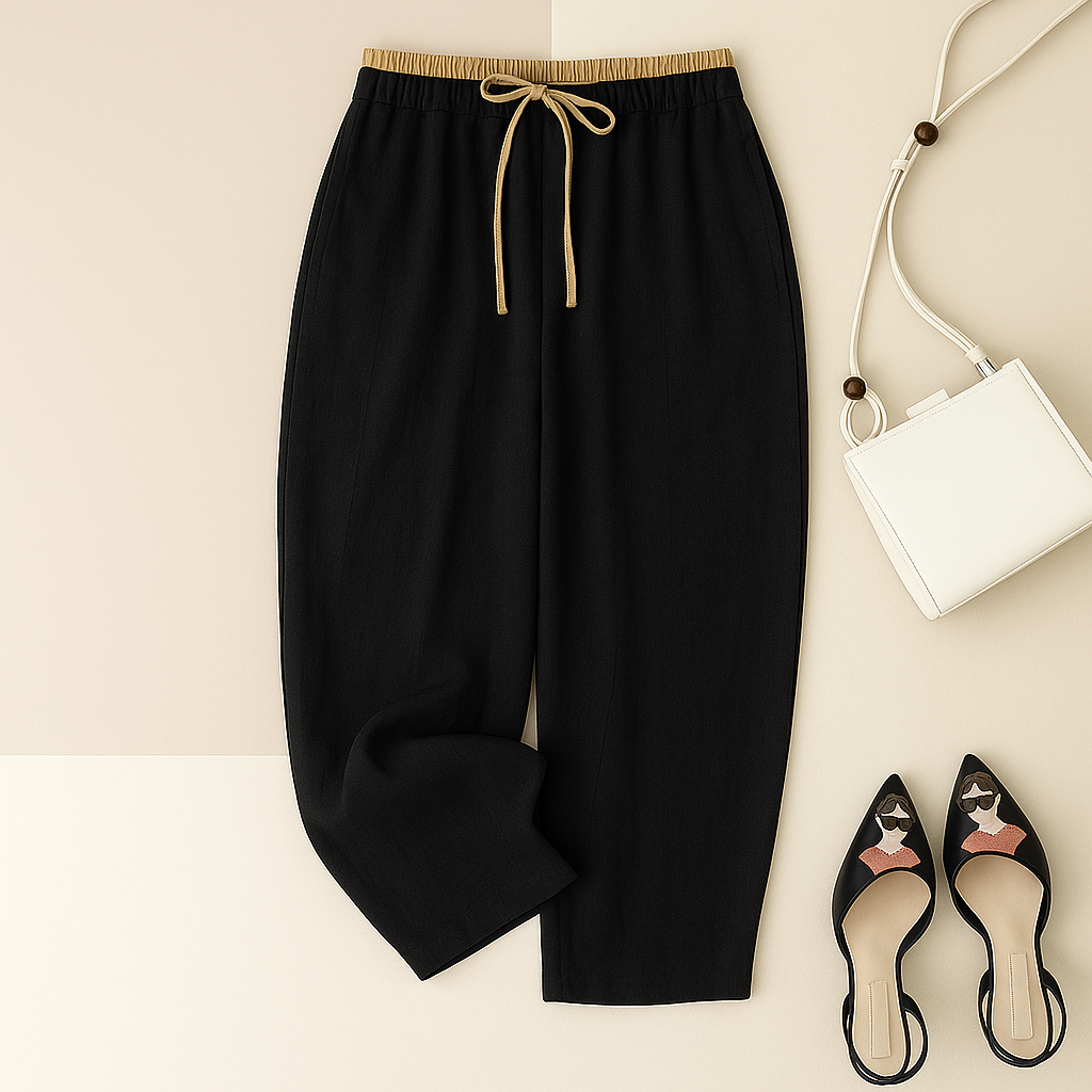 Mireya Drawstring Linen Pants