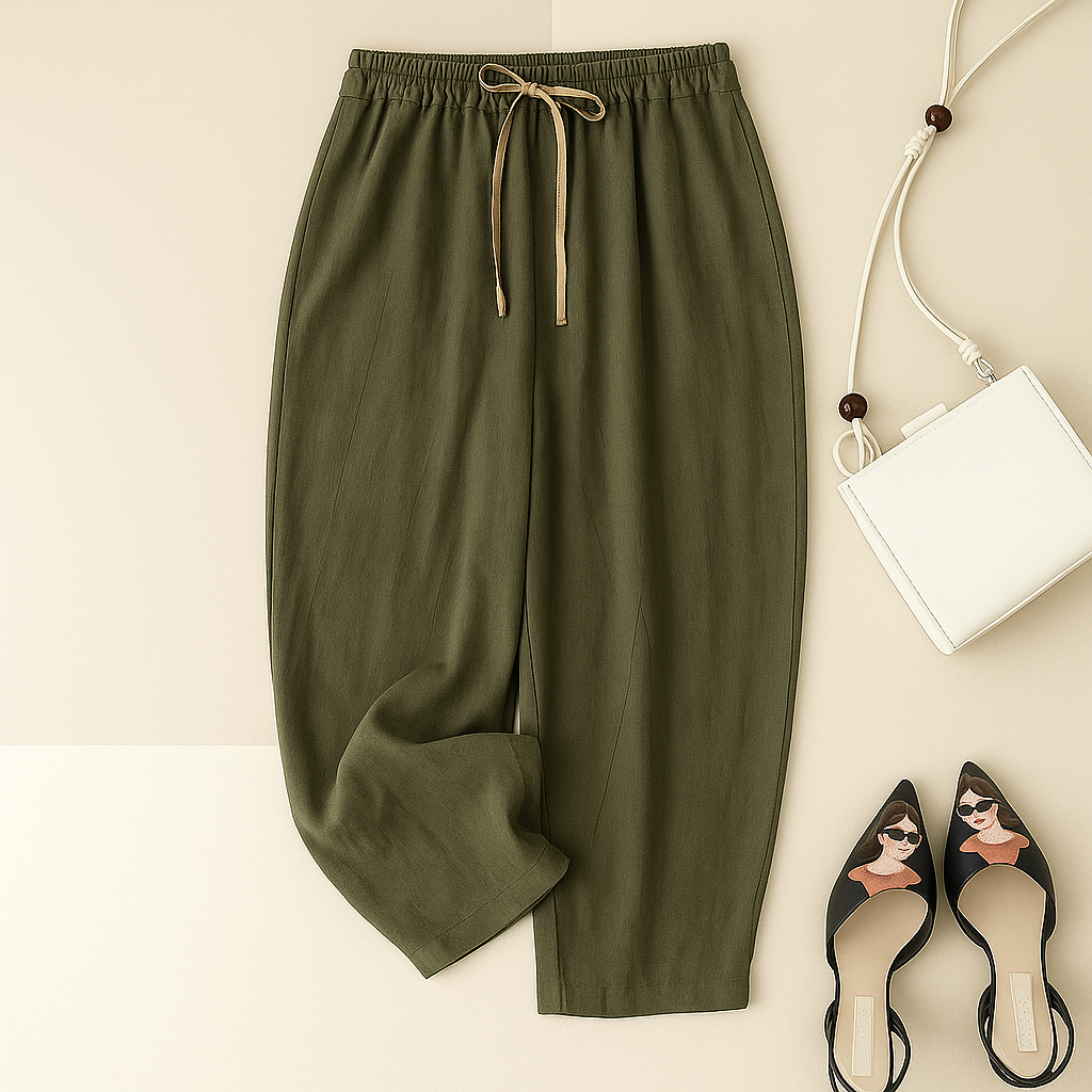 Mireya Drawstring Linen Pants