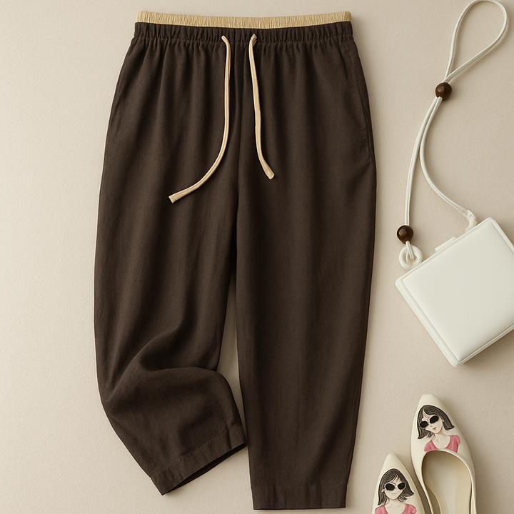 Mireya Drawstring Linen Pants