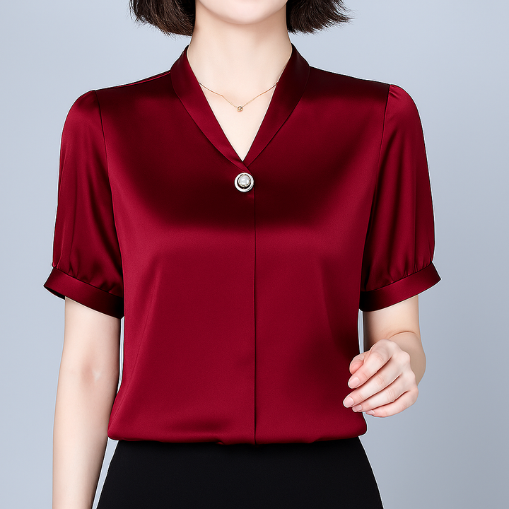 Liora Pearl Satin Blouse