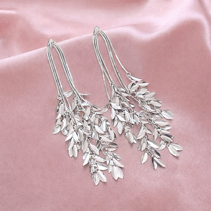 Elara Leaf Drop Earrings