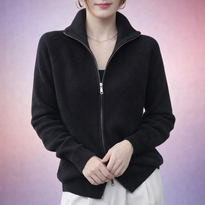 Roselin Cashmere Zip Cardigan
