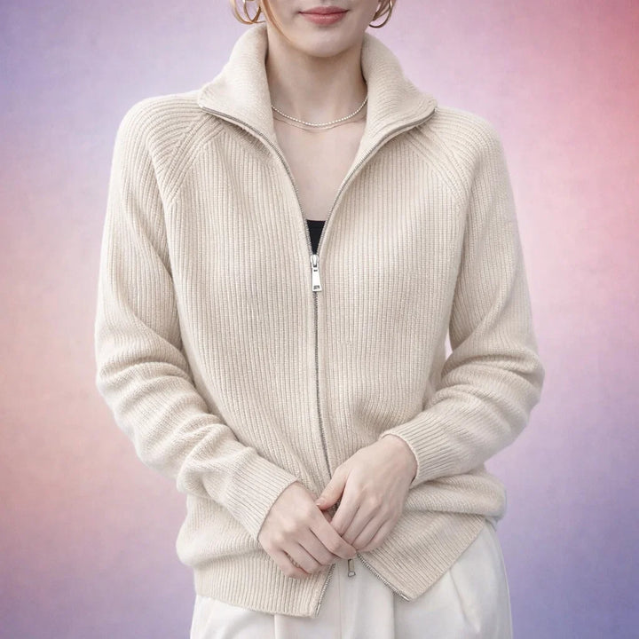 Roselin Cashmere Zip Cardigan