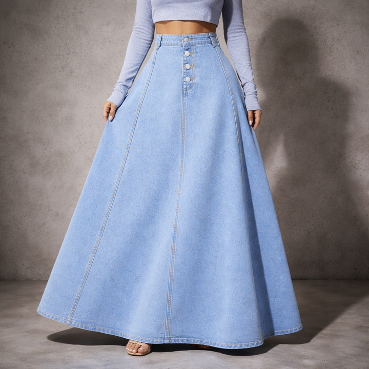 Silva Denim Long Skirt